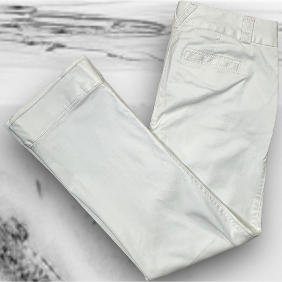 J. Crew Stretch ‘City Fit’ Straight Leg Ivory / Cream Pants in Size 2 Short - Picture 3 of 11
